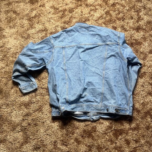 Wrangler Jacket Mens 2XL Denim Rugged Wear Trucker Western Cowboy Y2K - Picture 7 of 7